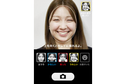 表情だけで“喜・怒・哀・飯！”を伝えるアプリ「カオトモN」　ホンダ