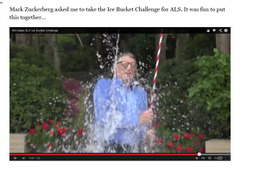 ビル・ゲイツの氷水動画、1400万回以上の再生 画像