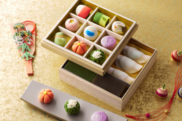 宇治茶餡を使った、9種類の上生菓子が楽しめる「京菓子おせち」予約受付中