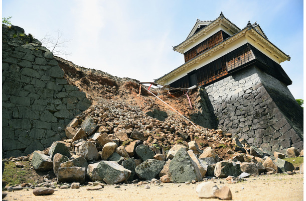地震による被害が出ている熊本城 (C)GettyImages