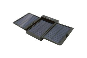 ソーラーパネル搭載モデル/手のひらボディの大容量モデル、モバイル機器向けバッテリ2製品 画像