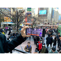 渋谷ハチ公前に5G基地局が出現！「au 5G」が拡張体験を提供 画像