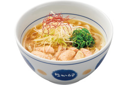 なか卯、関西風うどんだしをベースにした『白髪ねぎ鴨塩うどん』新発売