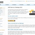 「AWS Start-Up Challenge」サイト（画像）