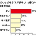 どんなとうもろこしが美味しいと感じますか？