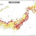 各地の平年差