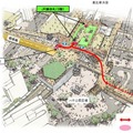 改良工事完了後の渋谷駅3階部のイメージ。東京メトロ銀座線とJR山手線・埼京線、京王井の頭線の乗換えルートの流れが直線的になる。