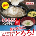 夏は牛丼もさっぱりと！吉野家が「とろろセット」を提供中