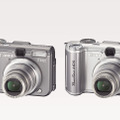 710万画素のPowerShot A620（左）、500万画素の同A610（右）