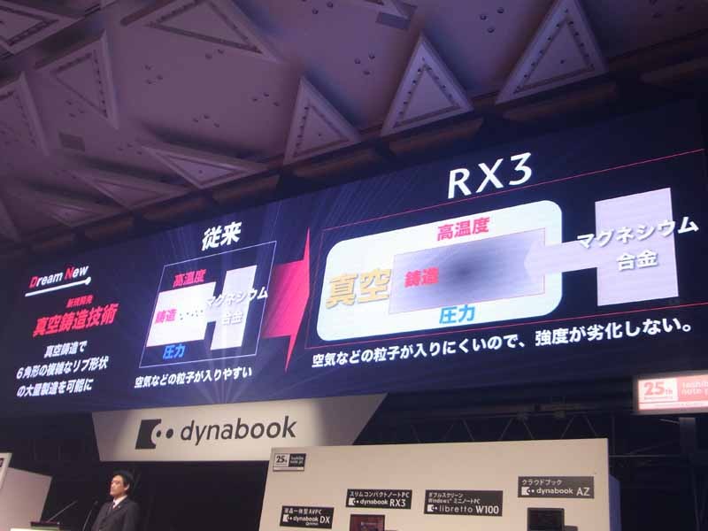 「dynabook RX3」の堅牢性