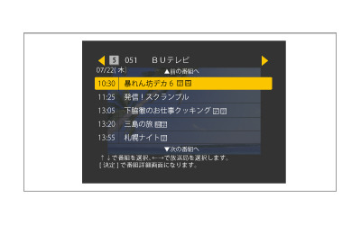 小型テレビでも見やすい画面表示のイメージ