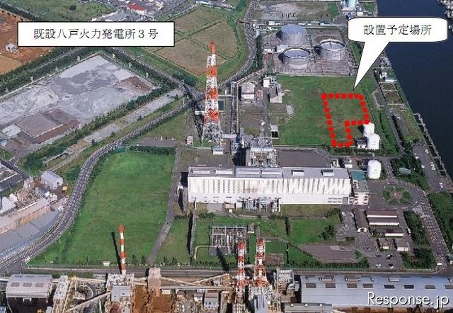 東北電力八戸火力発電所構内配置図