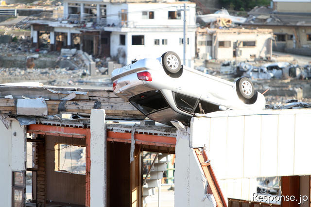 東日本大震災発生から3か月。宮城県女川町