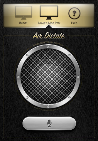 iPhoneで動作するAir Dictate