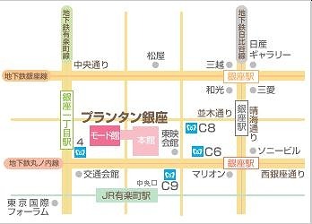 プランタン銀座の地図