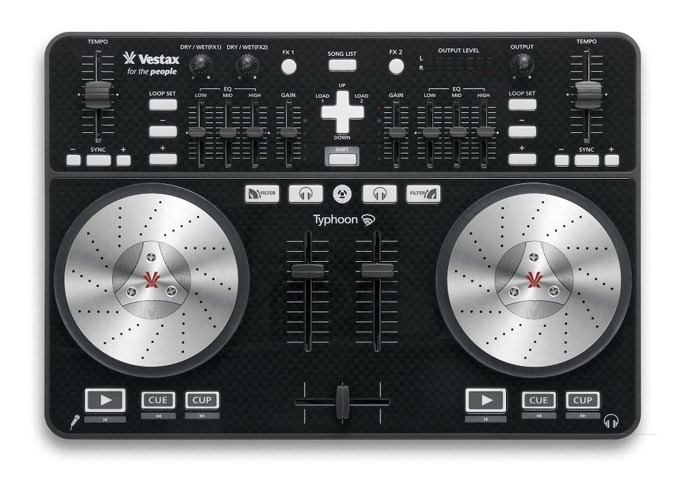 ベスタクス製のDJコントローラー「Typhoon BLACK」