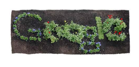 Googleの花が咲く！ 22日のGoogleトップロゴは「アースデイ」