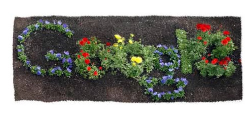 Googleの花が咲く！ 22日のGoogleトップロゴは「アースデイ」