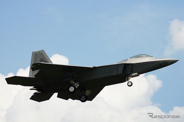 横田基地では3回目の展示となる『F-22ラプター』戦闘機