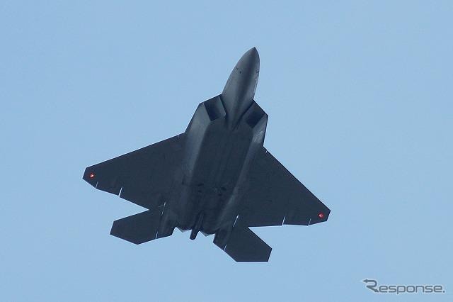 横田基地では3回目の展示となる『F-22ラプター』戦闘機