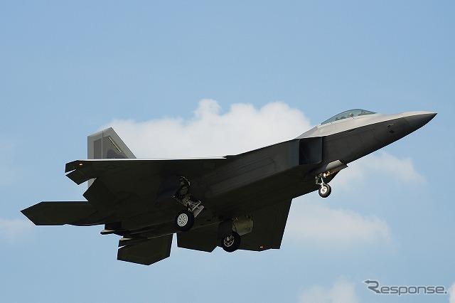 横田基地では3回目の展示となる『F-22ラプター』戦闘機