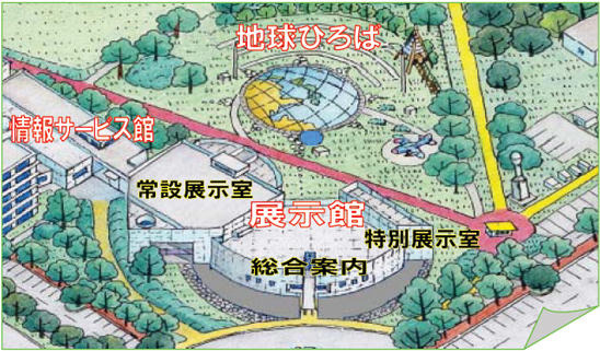 科学館の地図