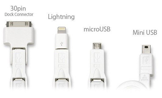 30pin Dockコネクタ/LightningコネクタmicroUSB/miniUSB