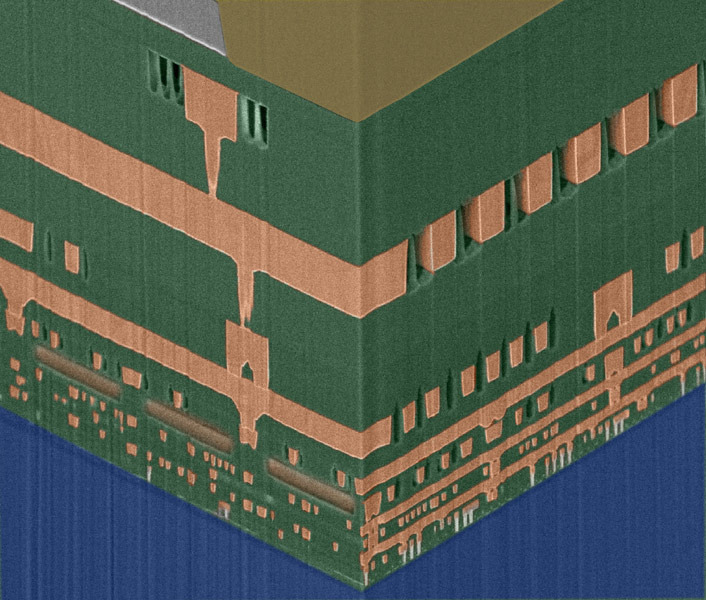 マイクロプロセッサの断面図