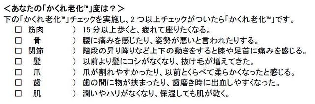 あなたの「かくれ老化」度は？