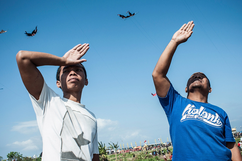 巨大なサメの凧も登場……Bali Kite Festival