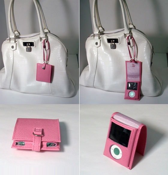 Leather Pouch Case for 3rd iPod nano使用例