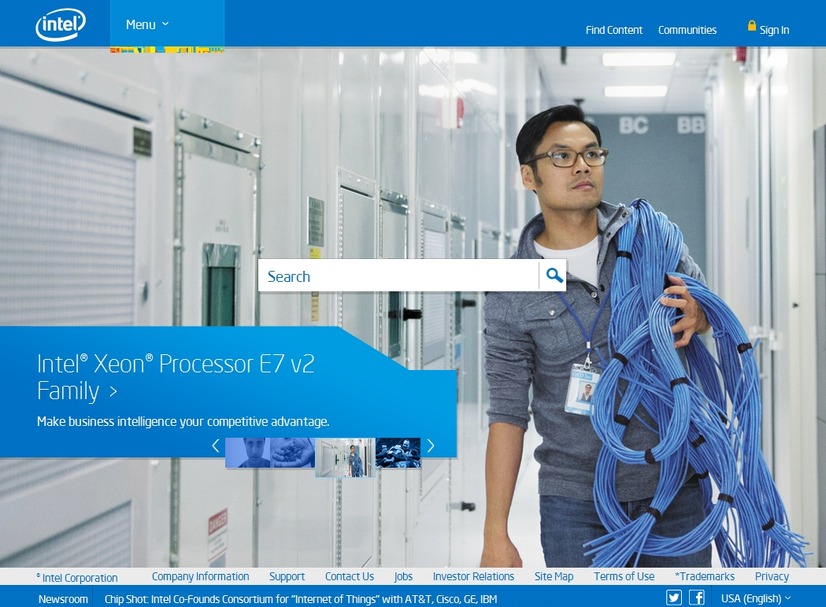 米「インテル」サイト