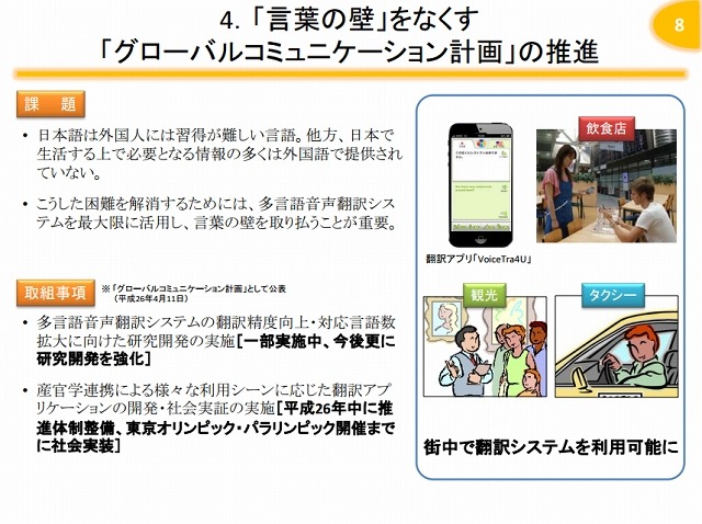 “言葉の壁”をなくす『グローバルコミュニケーション計画』の推進