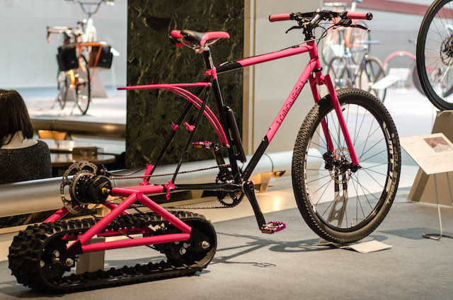 雪道でも楽しめる自転車『Snow path』…東京サイクルデザイン専門学校卒業制作展