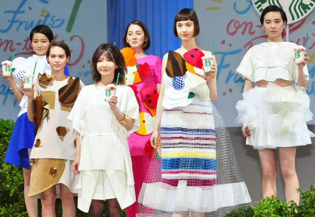 水原佑果、満島みなみ、入夏、真間玲奈、麻宮彩希／「Starbucks Summer Party 2015」