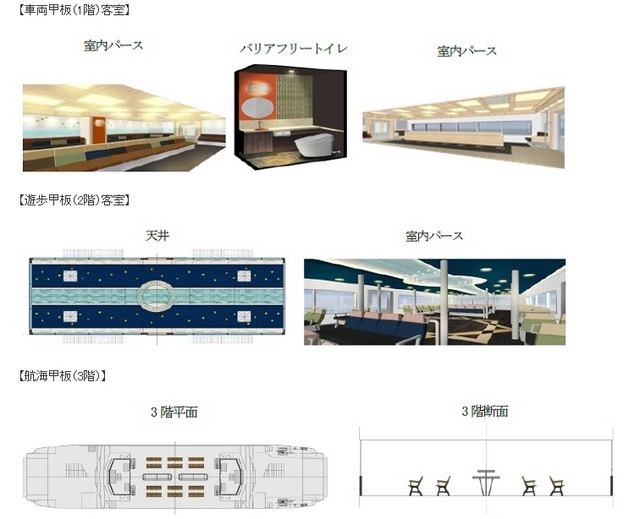 各階のイメージ。バリアフリーに対応したトイレも設けられる。