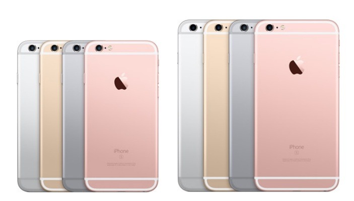 左：iPhone 6s、右：iPhone 6s Plus