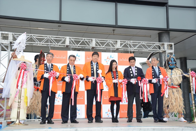 「秋田まるごと市 in 東京ソラマチ」オープニングセレモニー【写真：鶴見菜美子】