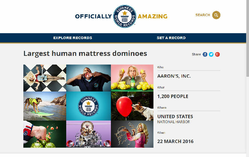 ギネス記録認定(guinnessworldrecordsより)