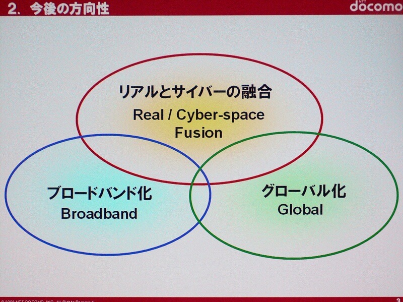 　携帯電話は、「LTE」（3.9G）で光ファイバー並みの通信速度となる。この高速通信で携帯電話はどう変わるのだろうか。CEATEC JAPAN 2008のキーノートスピーチ「ケータイの今とこれから」にて、NTTドコモ代表取締役副社長の辻村清行氏が1つの方向性を示した。