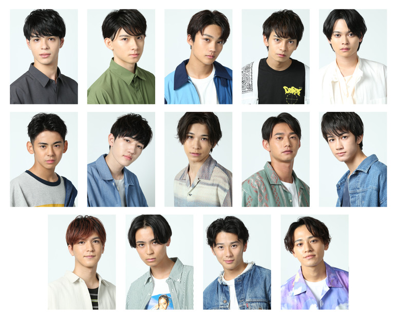 ファイナリスト14人（上段左から）秋永優二、浅尾澪音、磯野泉、伊藤功弥、岩崎友泰　（中段左から）越智凌雅、株元輝煌、川﨑陸也、川本侑磨、澤田海瑠　（下段左から）大毛慎也、永野孔規、林優大、與那覇叶