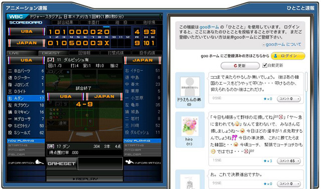 gooスポーツの「WBC特集」