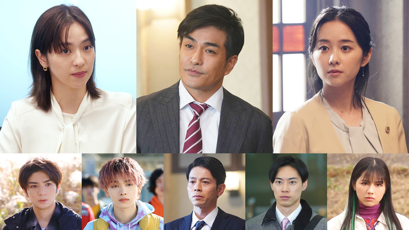 上段左から）中村アン、北村一輝、堀田真由／下段左から）髙橋優斗、宮世琉弥、吉沢悠、戸塚純貴、渡邉美穂（C）フジテレビ