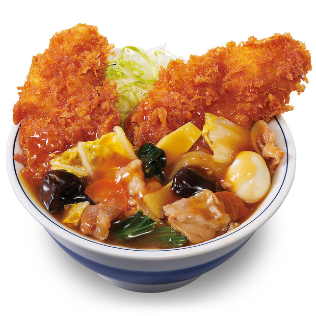 タレカツとうま煮の合い盛り丼（759円）