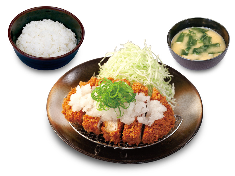 おろしポン酢ロースミルフィーユかつ定食（790円）