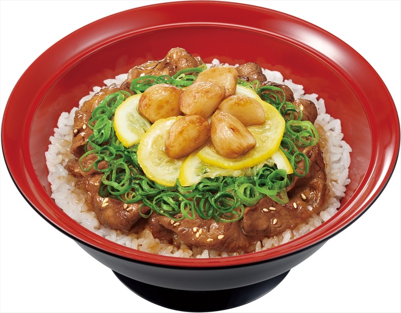 にんにくねぎ塩レモン牛カルビ丼