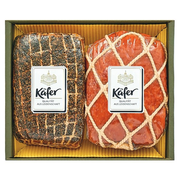 栃木県下野市「＜Kafer＞ハム詰合せ（ボンレスハム280g×1、ポークハム220g×1）」（15,000円）