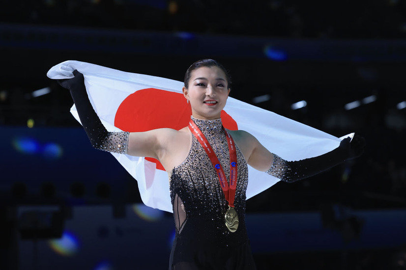 坂本花織 (Photo by Lintao Zhang - International Skating Union/International Skating Union via Getty Images)