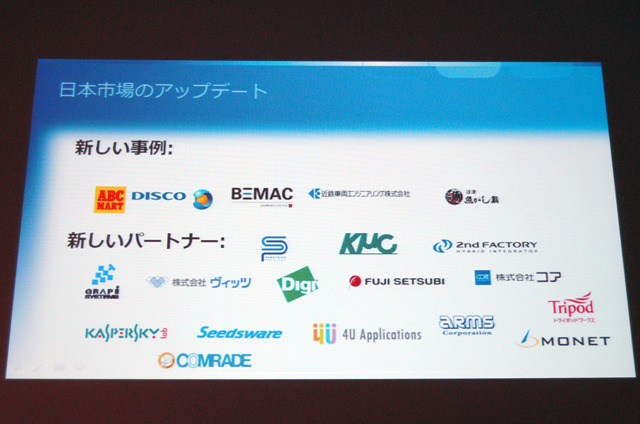 日本市場におけるCE6.0 R3のパートナーの例：デモのエンターテインメント端末は、このうちの1社、2nd FACTORYが開発したもの