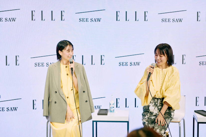 山本美月が登壇したSEE/SAW(シーソー)×ELLE コラボレーション トークショー